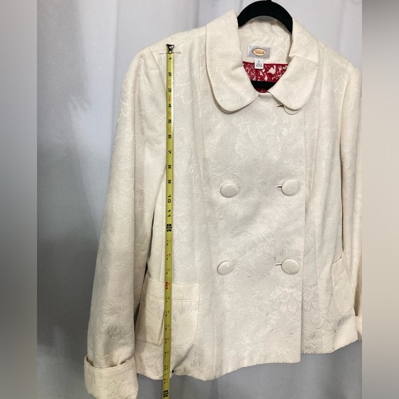 TALBOTS Off White BROCADE Jacket NWOT FLAWLESS - Picture 10 of 11